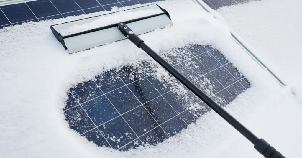 solar panel snow removal