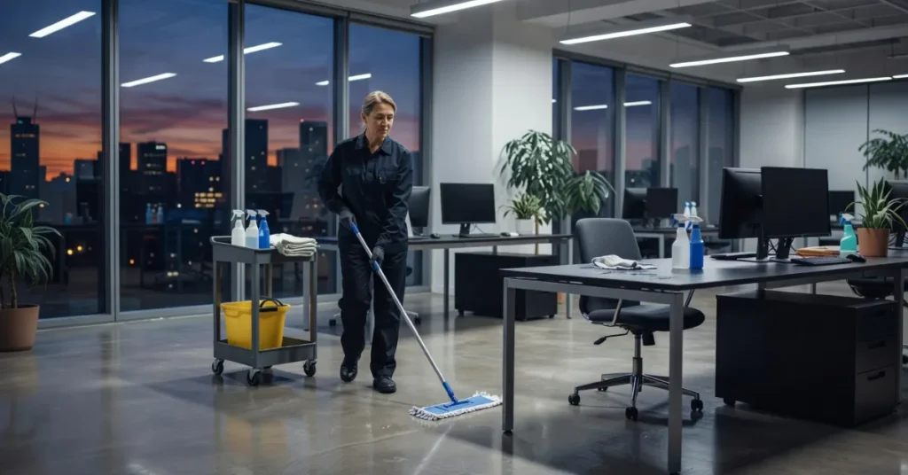 Commercial office cleaning